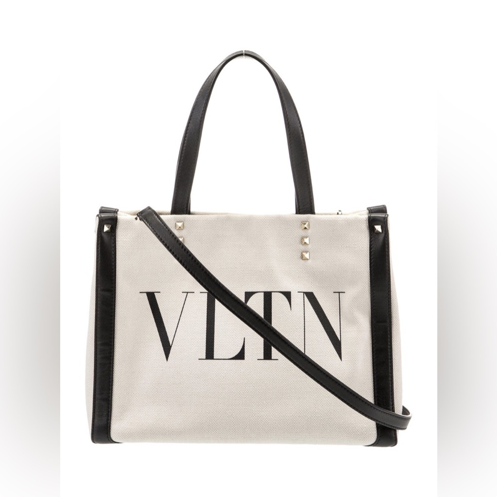 Valentino VLTN Print Canvas Tote
